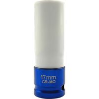 1/2' Drive 17mm Lug Nut Socket, Color Coded Non-marring Impact Deep Lug Nut Socket with Protective