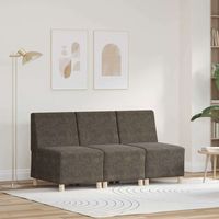 vidaXL Unité de Sofa Modulaire Sans Accoudoirs 3 pc Gris foncé