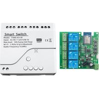 4CH Tuya WiFi Switch DIY Minuterie 7-32V 4CH RF Module Domotique pour Home