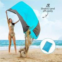 Tapis de Pique-Nique Anti Sable et Imperméable,Tapis de Plage, Couverture de Picnic,4 Clous de Groud, 200x210cm,pour Plage Randonnée Voyage Jardin Nappe