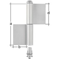 Cinta de construcción tipo K04 de 2 piezas para soldar sobre cabeza redonda de acero inoxidable 180/50/14 / 90mm G