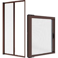 Zanzariera a rullo orizzontale per porta e balcone 150X250 avvolgibile - COLORE: MARRONE