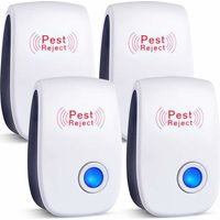 4PCS Ultrasonic Pest Repellent Insect Repellent Indoor Electronic Ultrasonic Pest Repeller for Rodents Insect Repeller Ultrasonic Mice, Rats, Mosquitoes, Cockroaches, Spiders