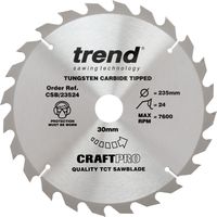 TREND CRAFT SAW BLADE 235 X 24T X 30