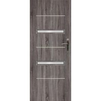 Porte d'intérieur vitrée FIONA chêne sonoma en plusieurs dimensions - Poussant: Gauche - Largeur porte: 70 cm