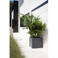 Herstera Metall Pflanzkübel, Blumentopf "Cube" quadratisch, anthrazit, 70 x 70 x 70 cm (L x B x H)