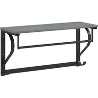 Wandgarderobe, Haken, 5 Haken, obere Ablage, Mehrzweck, Grau - Crezuo