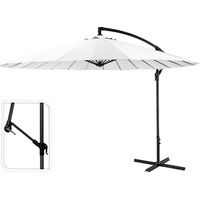 Parasol Excentrique Hauteur Maximale 3m Ø300cm Couleur: Blanc