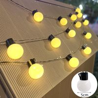 Guirlande Lumineuse LED 10M 40LED à Piles pour Camping Tente Décoration Multicolore Blanc Chaud Mode Clignotant