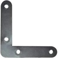 Staffa piatta, telaio con estremità rotonda, 100x100x20 mm, acciaio zincato