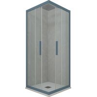 Box doccia 100x110 angolare scorrevole Blu Navy h 200 Kolors