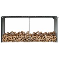 Abri à bûches,Range bûches,Abri de stockage à boisAcier galvanisé 330x92x153cm Anthracite - FR35563