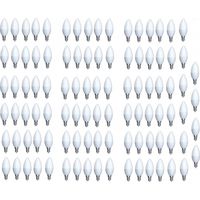 Lot de 100 ampoules LED 6W flamme blanc chaud 2700K 470lm culot E14 230V opaque non-dimmable AIRIS LEDFLAMME6W