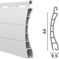 Lame Volet Roulant 44mm PVC Ajourée - 115cm - Blanc - Recoupable
