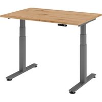 bümö Schreibtisch elektrisch XDSM Rechteck: 120 x 80 cm Asteiche