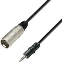 Kabel Xlr 3p Stecker A Klinke 3,5 Stereo 1m Adam 3star K3bwm0100