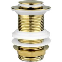 Bonde clic-clac dorée non fendue Bouchon d'évier de salle de bain pop-up en laiton de qualité Connexion standard G 3,2 cm BSP 1 pièce