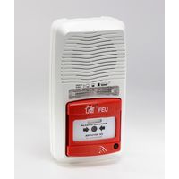 Alarme type 4 à pile radio avec répéteur et flash blanc pour ERP