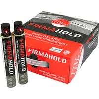 TIMCO FirmaHold Collated Clipped Head Plain Shank Bright Nails & Fuel Cells - 3.1 x 90/2CFC