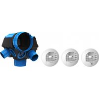 Kit VMC simple flux hygroréglable 6 sanitaires + 3 bouches Hygrocosy - ATLANTIC - 412292