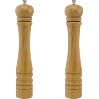 Set aus 2 manuellen Pfeffermühlen - FACKELMANN PROFESIONAL - Holzfarbe - 32 cm