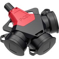 Adaptateur électrique pc electric rouge 250 V caoutchouc