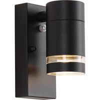 QAZQA Lámpara de pared moderna para exterior negra IP44 con