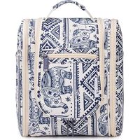 Trousse de toilette suspendue pour femme, trousse de maquillage de voyage, organisateur de trousse de toilette pour les essentiels de voyage, accessoires et cosmétiques (Moyen, Éléphant)