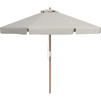 Ombrellone da Giardino Double Tettuccio Bambù Poliestere Grigio Ø325x250 cm
