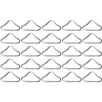 CCYKXA 30 Stück Metall-Dreieckschnallen für Trampoline, Ringverbinder für Gurte, robuste Clips für Sportzubehör