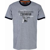 T-Shirt Couvreur BOSSEUR Grau meliert - Größe XL - 11533-004