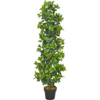 Plante artificielle de laurier avec pot, verte, 150 cm
