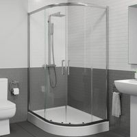 Offset Quadrant Shower Enclosure 900x760mm Easy Plumb Tray (Right Entry) 8mm Glass