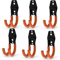 LYCXAMES -- Acier utilitaire de stockage Garage double crochets, Heavy Duty pour organiser Power Tools, petite J Crochets