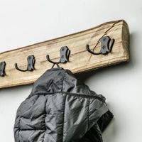 Klassischer Mantelhaken Handtuchhalter Kleiderhaken WP89 Garderobenhaken Wandhaken Schwarz matt