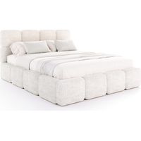 Lit coffre Delicato 160 x 200 cm avec sommier à lattes relevable Blanc