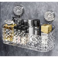 SHINING HOUSE Badezimmer-Saugnapfregal, Regal mit Gletschermuster, wandmontierte Toiletten-Aufbewahrungsbox, kann durch Drehung verstärkt werden, zur Aufbewahrung von Handtüchern und anderen Kleinigke