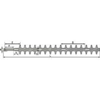 Ober- und Untermesserlänge 656 mm Doppelschnitt für MAORI-KOMPATIBLE Heckenscheren – 023804
