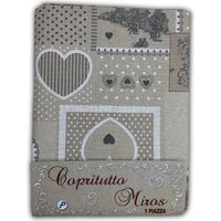 TELO ARREDO COPRITUTTO GRAN FOULARD COPRILETTO COPRIDIVANO TESSUTO PIGALLE BEIGE 1 PIAZZA