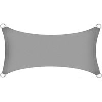 Sonnensegel Sonnenschutzsegel Sonnendach Sonnenschutz UV-Schutz Sichtschutz HDPE Grau / 4x6m (Rechteck)