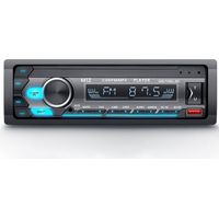 Autoradio Bluetooth , Poste Radio Voiture Bluetooth Supporte USB/AUX/SD/TF/MP3, 7 Couleurs Éclairage, 4x60W Autoradio 1 Din