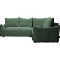 CELINE - Canapé panoramique convertible tissu chenille 5 places Vert