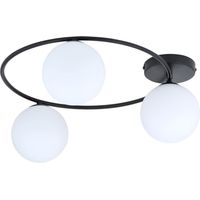 Plafoniera Emibig Sopra 3xE14 nero/bianco metallo 47cm