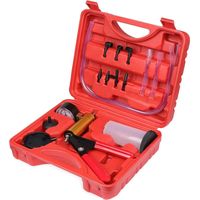 Kit Pompe a Vide Purge Liquide de Frein Vidange Manuelle Moto Voiture, Outil de Testeur de Pompe à Pression et Dépression Purgeur Liquide de Frein et Embrayag avec Adaptateurs Automobile