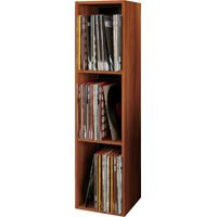 Scaffale VCM Wood Records Mensola con 3 scomparti per 100 Record Dimensioni: A. 107 x L. 34 x T. 30 cm - Platto (Core Walnut)