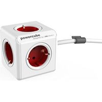 Mehrfachsteckdose allocacoc powercube verlängert rot 1 5 meter