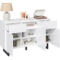 PLACARD MODERNE FONCTIONNEL ORGANISATEUR SPACIEUX Bois d'ingénierie Blanc 120,00 x 40,50 x 75,00 cm