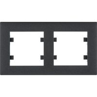 Lumina intense Marco 2 elementos horizontal negro WL5723