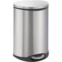 Poubelle à pédale Shell 2x22 L Argenté mat EKO