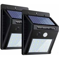 Lámpara solar para exteriores, 50 luces solares LED IP65, reflector LED impermeable para exteriores con sensor de movimiento, iluminación de pared de seguridad inalámbrica para jardín - Iluminación de